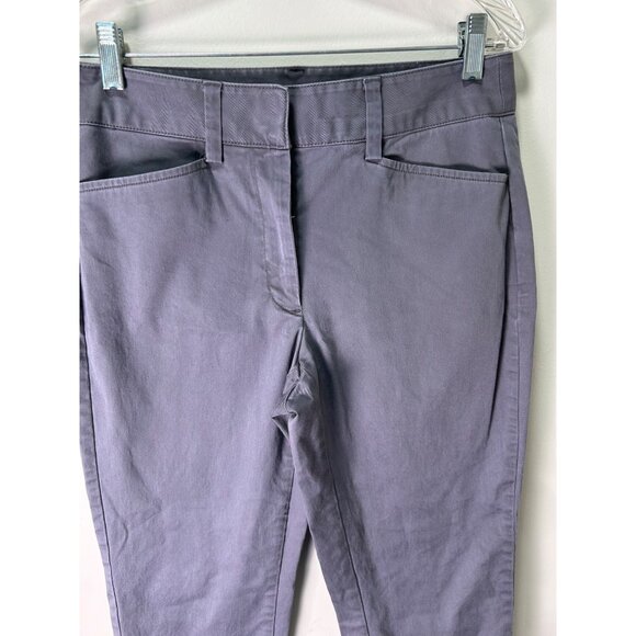 Lands End Mid Rise Straight Leg Chino Gray Versatile Everyday Comfort Women - Picture 6 of 8